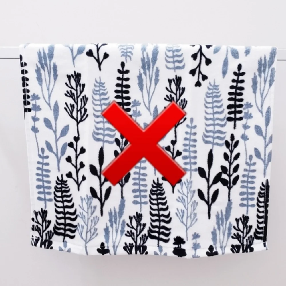 💙New! #9108 ■Greenery print Hang'N'Snap HAND Towel🤍Select Snap